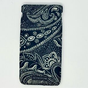 Vera Bradley Women's Cotton Eyeglass Case Paisley Black and White Pre-Owned